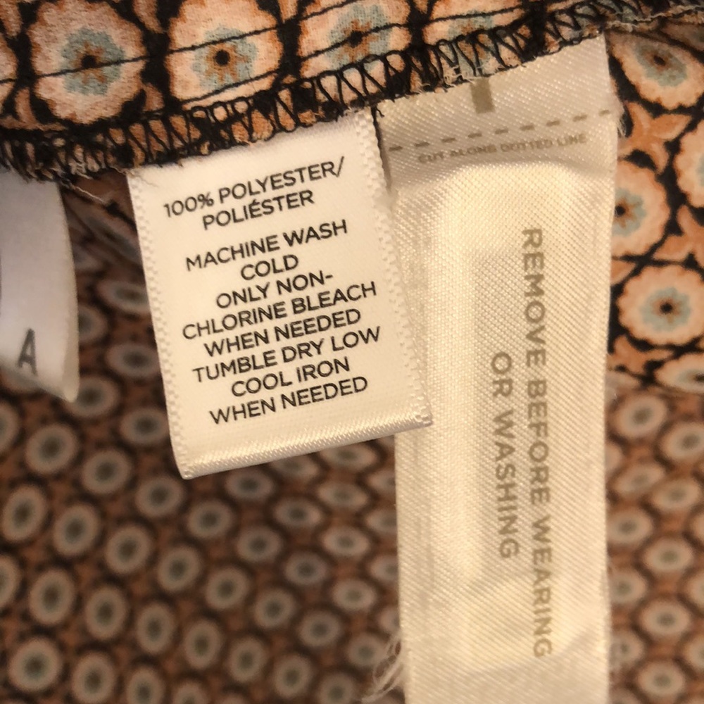 Button Down Pattern Long Sleeve Blouse - image 2